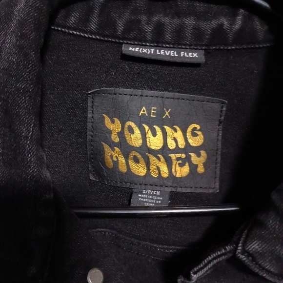 American Eagle Young Money Black Denim Jacket_Small - Picture 2 of 6